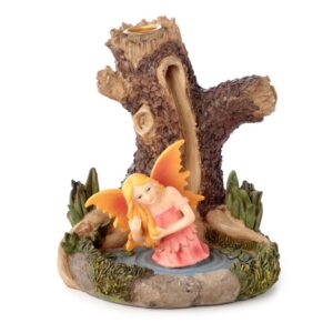 Elegant Ancient Tree Fairy Lake backflow incense burner with intricate details.
