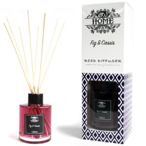 120ml reed diffuser in a chunky glass bottle with fig and cassis fragrance