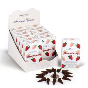 A collection of strawberry cones for a calming aromatic experience.