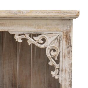 Stylish whitewash Albasia bathroom cabinet with spacious drawers.