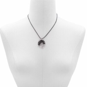 Elegant Tree of Life Pendant featuring a genuine Black Agate gemstone.