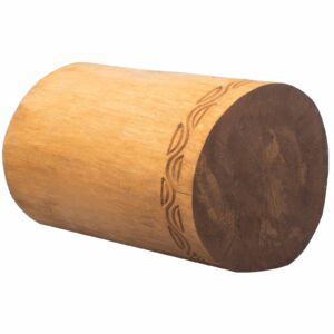 Natural Albasia tribal stool or table with a rustic finish.