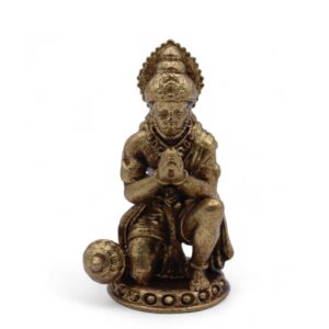 Finely detailed brass Hanuman figurine, symbolising devotion and strength.