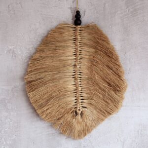 Elegant 35cm hanging raffa leaf for home decor and relaxation.