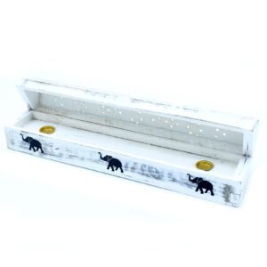 Elegant white washed incense holder designed for calming spaces.
