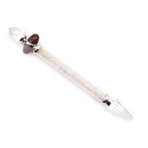 Shiva Lingam Magic Wand made from Rock Quartz, symbolising wisdom and balance.
