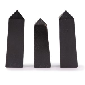 Polished Tourmaline Gemstone Obelisk Point with natural colour variations.