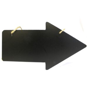 Chalk board with an arrow design, ideal for creative projects and home decor.