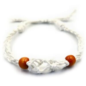 Elegant white gemstone bracelet cord for minimalist jewellery design.