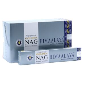 Golden Nag Himalaya Incense sticks in a decorative packaging.