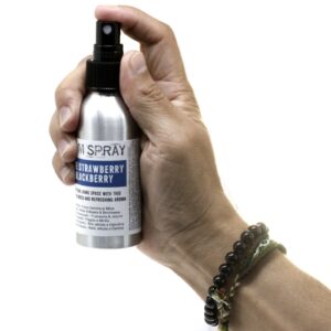 100ml lavender room spray in an aluminium bottle for home fragrance.