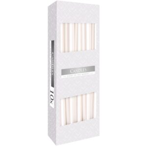 Elegant pearl taper candle, perfect for creating a serene atmosphere.