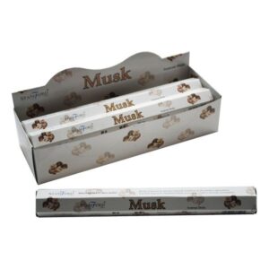 Hexagonal incense sticks in a stylish holder, perfect for relaxation.