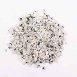 Colourful rainbow moon gemstone chips in a bulk package.