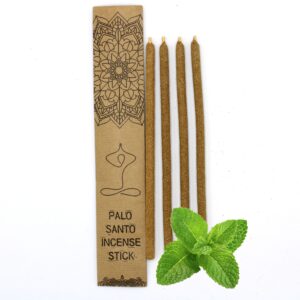 Large Palo Santo incense sticks with a refreshing peppermint scent.