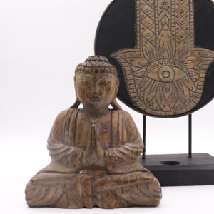 Buddha Feng Shui Set featuring a Hamsa design in a calming grey colour.