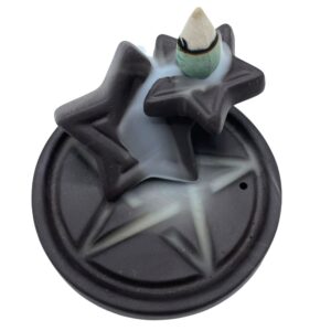 Elegant backflow incense burner shaped like a pentagon waterfall.