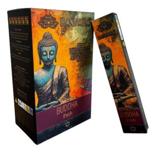Banjara Buddha incense sticks with herbal and spiced notes for clarity and strength.