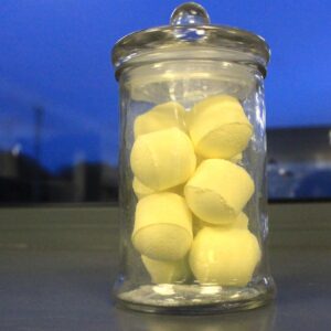 Small classic clear candy jars perfect for gifting and homemade creations.