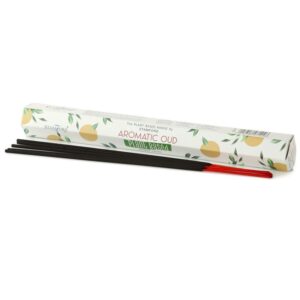 Aromatic Oud incense sticks in a decorative packaging for a calming atmosphere.