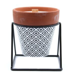Lavender candle in a serene setting, perfect for relaxation and calm moments.