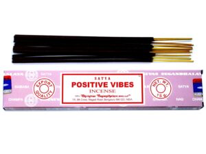 Satya Incense sticks in vibrant packaging for uplifting home fragrance.