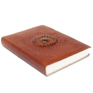 Leather Tigereye notebook with unique design and eco-friendly pages.