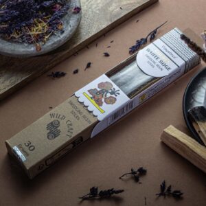 Golden White Sage smudging resin sticks with a natural earthy appearance.