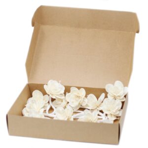 Handcrafted small lily diffuser flower on a cotton string for home fragrance.