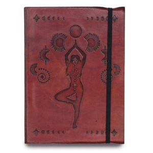 Cosmic Goddess small notebook with strap, perfect for mindful living.