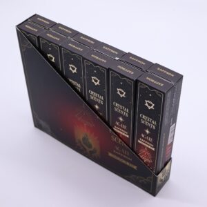 Handcrafted Saffron Smudge Incense sticks with red agate chipstones.