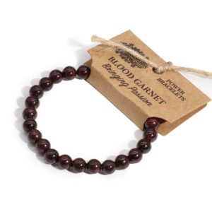 Stretchable Blood Garnet Power Bracelet suitable for any outfit.