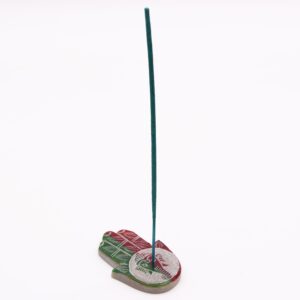 Soapstone Hamsa incense holder featuring Ganesha design for mindful living.