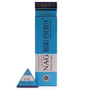 Jumbo Golden Nag backflow incense cones with smoke cascading downwards.