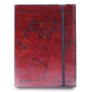 Cosmic Goddess medium notebook with strap, perfect for mindful living.