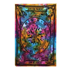 Cotton bedspread and wall hanging featuring the Cycle of Ages design.