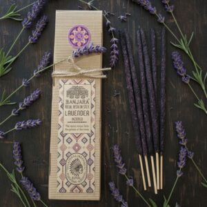 Hand-rolled lavender resin sticks for a calming home fragrance experience.