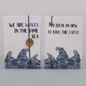 Notebook with strap - Waves in the same sea