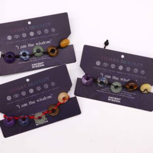Chakra String Bracelet featuring smooth spherical stones in a stylish design.