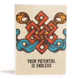 Large Lokta notebook with a bold red and orange cover featuring inspirational text.