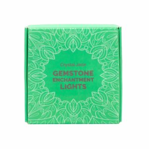 Crystal Jade LED light strings with 20 enchanting crystal rocks glowing warmly.