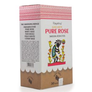 Golden Pure Rose Smudging Resin Sticks with a natural finish