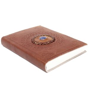Leather lapis notebook with unique design and eco-friendly paper.