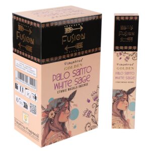 Golden Palo Santo and White Sage bundle for aromatic cleansing and relaxation.