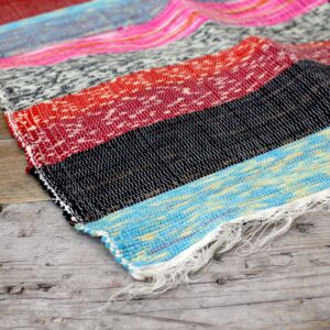 Natural ultra luxury rag rug measuring 156 x 90cm for stylish home decor.