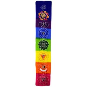 Vibrant rainbow batik wall art banner showcasing intricate design.