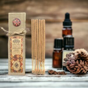 Sandalwood ritual resin sticks for meditation and mindfulness practices.