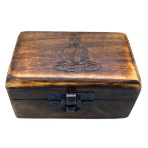 Assorted wooden pill box with carved designs, perfect for thoughtful gifting.