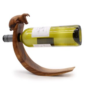 Charming pig-shaped wine holder for a unique home decor touch.