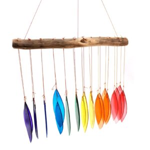 Assorted rainbow glass chime, perfect for home decoration and relaxation.